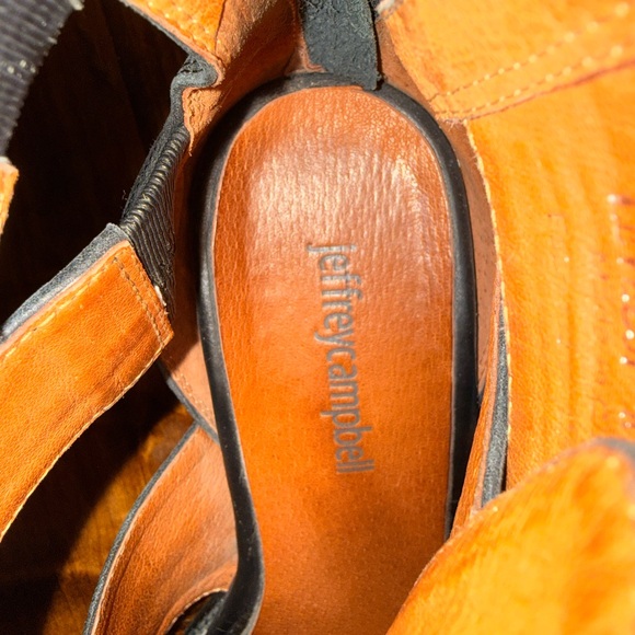 JEFFREY CAMPBELL🔥 Level-Up Black Booties Sandals w/Cut-Out Heel  Size 6.5 - Picture 8 of 9